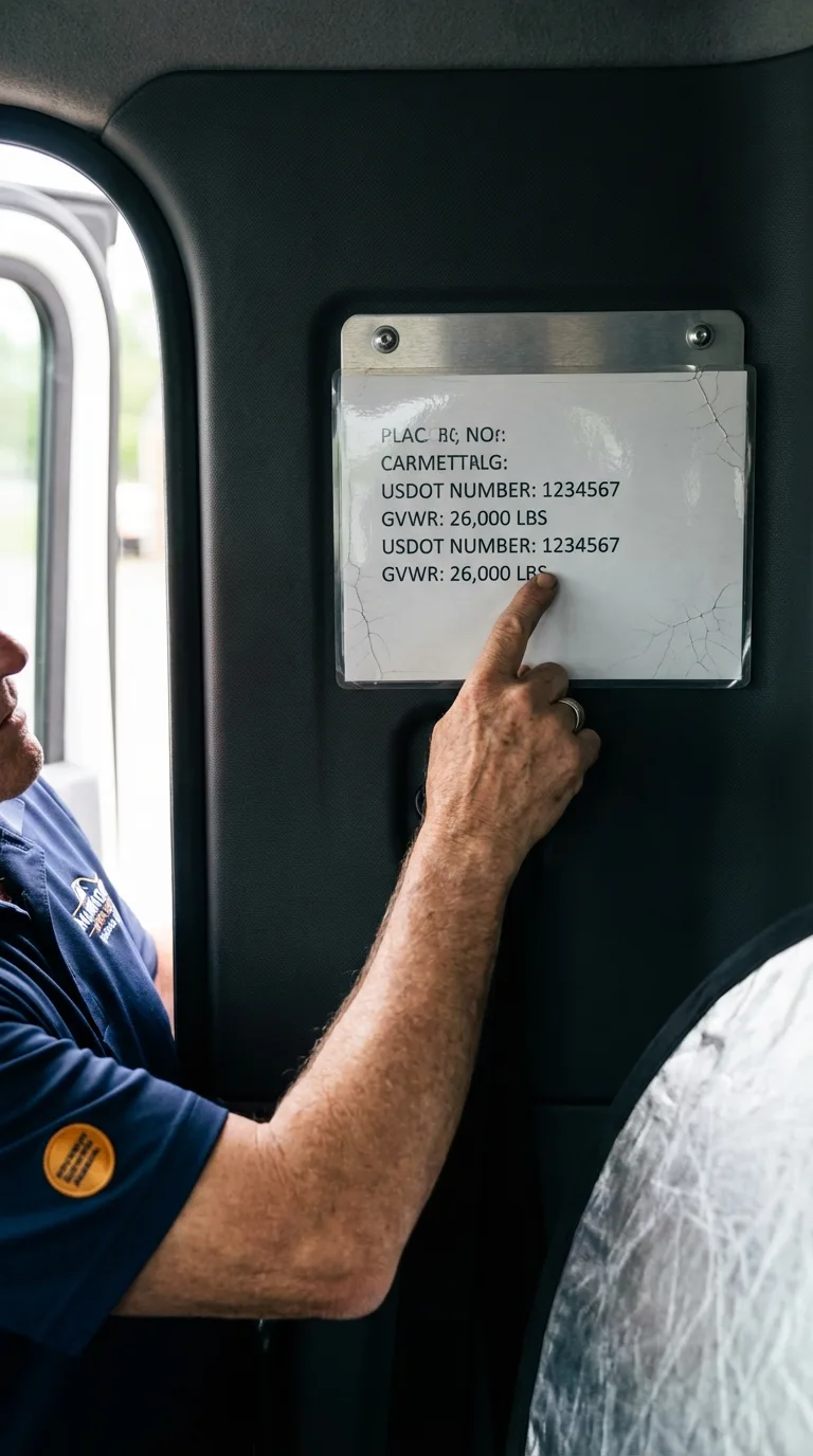 USDOT licensing placard verification in Sainte Genevieve
